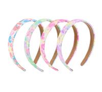 Padorul Glitter Headbands, Rainbow Tie-Dye Wide Hair Bands for Women Girls | Soft padded inner lining, glitter tie-dye finish, non-slip wide hair bands for daily party festival styling