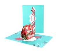 Padorul Valentine's Day 3D Pop Up Card, Romantic Floral Heart Surprise Greeting Card for Her, Girlfriend, Wife, Him, Boyfriend, Husband,Ideal for Anniversary, Birthday