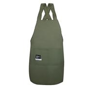 Padorul Water Resistant Cross Back Apron with Pockets, Olive Green Kitchen Cooking Apron for Chef, Baker, Gardener, and Artist