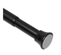 PadPure Shower Curtain Pole Extendable No Drill Black Tension Rods for Curtain Adjustable Telescopic Rods Non-Slip Shower Curtain Rail Non-Rust for Wardrobe Kitchen Bathroom Window 75-255cm