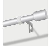PadPure Silver Curtain Poles Set with Brackets, 70-140cm Metal Curtain Rail, 16mm Rust-Resistant Window Rod for Bedroom, Living Room, Balcony, Door