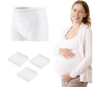 PADRAM Disposable Mesh Underwear Postpartum Hospital Mesh Panties for C-Section High Waist Mesh Postpartum Underwear, White-6pcs, M