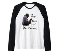 Padre Pio of Pietrelcina Quote Pray, Hope, and Don't Worry. Raglan Baseball Tee