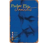 Padre Pio Sanctus Movie Poster Home Wall Art Decoration Retro Metal Tin Sign 8x12 inch