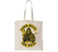 Padres Mason Miller The Reaper Canvas Tote Bag - Reusable Cotton Shopping Bag, Natural