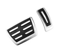 Pads Car Foot Pedals For A4 B9 A5 F5 2016-2019 LHD Automatic Stainless Steel Fuel Brake Footrest Pedal Cover(2 pcs AT)