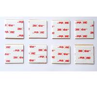 Pads for mounting hanging & fixing - 8 x White double sided adhesive foam pads | 40mm x40mm square sticky tape fixers