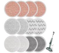 Pads for Shark Steam Scrub Mop: 12 Pack Spin Mop Refills Fit for Shark S7000 S7001 S7000C S7201 S7000AMZ S8201 S8001 Steam and Scrub Pads - Hard Floor Steam Mop Washable Pads S7001TGT