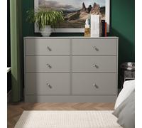 Padstow Assembled 6 Drawer Midi Chest - Uniform Grey & Dusk Grey