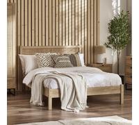 Padstow Bed - Oak and Rattan - Sizes Available
