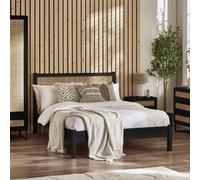 Padstow Black and Rattan Bed - Sizes Available