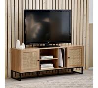 Padstow Oak and Rattan 150cm TV Unit