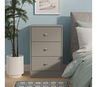 Padstow Ready Assembled 3 Drawer Bedside Cabinet - Uniform Grey & Dusk Grey