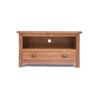 Padua Lacquered 1 Drawer TV Cabinet Brass Cup Handle Cabinet Bits Brown One Size