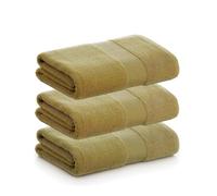 PADUANA | Pack of 3 Shower Towels 70 x 140 Olive Green 100% Combed Cotton - Soft, Fast Drying and Maximum Absorption Towel - Available Bath Towel, Wash Towel, Shower Towel and Bath Towel