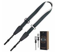 Padwa Lifestyle Adjustable Camera Strap - 1.5" Top Layer Cowhide Head Camera Straps for Photographers, Cotton Adjustable Neck Shoulder & Crossbody Strap Quick Release for All Cameras and Binoculars