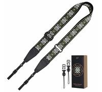 Padwa Lifestyle Adjustable Camera Strap - 1.5" Top Layer Cowhide Head Camera Straps for Photographers, Cotton Adjustable Neck Shoulder & Crossbody Strap Quick Release for All Cameras and Binoculars