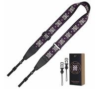 Padwa Lifestyle Adjustable Camera Strap - 1.5" Top Layer Cowhide Head Camera Straps for Photographers, Cotton Adjustable Neck Shoulder & Crossbody Strap Quick Release for All Cameras and Binoculars