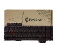 PAEBAI+ New Replacement Laptop Keyboard Backlit for ASUS ROG G752 G752V G752VT G752VY G752VS G752VM US Layout Red Keys