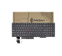 PAEBAI+ Replacement Laptop Keyboard for Lenovo ThinkPad E580 E585 L580 E590 E595 L590 T590 P52 P72 P53 P73 T15 P15S, with Frame Pointer No Backlight US Layout