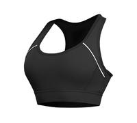 Paeceioni Sports Bras Women High Impact, Seamless Racer Back Padded Support Comfort Bra, Adjustable Running Bra Women High Impact, Ladies Sports Bras for Yoga Gym Workout Fitness Black(S)