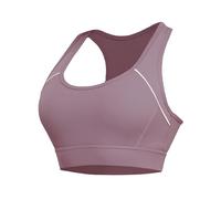 Paeceioni Sports Bras Women High Impact, Seamless Racer Back Padded Support Comfort Bra, Adjustable Running Bra Women High Impact, Ladies Sports Bras for Yoga Gym Workout Fitness Bean Paste Red(S)
