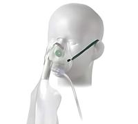 Paediatric/Child High Concentration Oxygen Mask with Oxygen with Tube 2.1m rebreathing mask Transparent PVC Construction ensures Patient Comfort with Adjustable Nose Clip