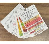 Paediatric Healthcare Reference Cards, Educational Medical Charts, Set of 8, 10 x 7 cm, Wipe Clean
