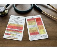 Paediatric PEWS Observations Reference Card | Wipe Clean PVC for Healthcare