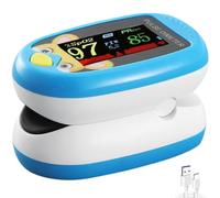 Paediatric Pulse Oximeter for Babies, Kids & Toddlers | Accurate Child Oxygen Saturation & Infant Heart Rate Reader | Safe Finger Sensor, Home Use, SpO2 Levels Monitor, LED Display (Blue Oximetre)