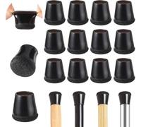 PAEFIU 40 Pcs Chair Leg Caps, Elastic Chair Leg Protector, Felt Chair Pad to Protect Table Legs to Prevent Scratches on the Floor,Black,2.3 x 2.45 cm