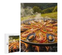 Paella Cooked over An Open Fire Adult Puzzle, 500 PCS, Relaxing Jigsaw Activity, A Satisfying Project for Experienced Puzzlers, for Family Fun