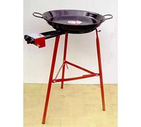 Paella Cooking Set Garden Paella Cooking Set-Reinforced Braced Tripod Stand-46cm-Enamelled Paella Pan with 350mm Burner