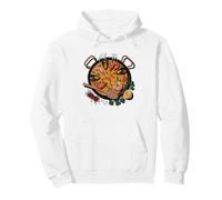 Paella Home Cook Valenciana Authentic Vintage Recipe Pullover Hoodie