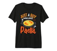 Paella Lover Just A Boy Who Loves Paella Spanish Rice Dish Premium T-Shirt