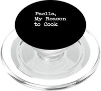 Paella My Reason to Cook Funny Paella Minimalist Typewriting PopSockets PopGrip for MagSafe