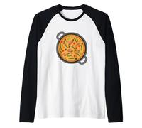 Paella Shallow Pan of Food Costume Raglan Baseball Tee