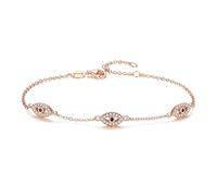 PAENENPH Solid 14K Gold Over 925 Silver Moissanite Evil Eye Bracelet for Women,Luxury Triple Blue Evil Eye Adjustable Chain Bracelet,Fashion Christmas Jewelry Gift for Her, 8.2 inches, Silver