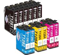 Paeolos T1285 Ink Cartridges for Epson T1285 T1281 T1282 T1283 T1284 Multipack for Epson Stylus SX235W SX425W SX130 SX445W SX435W SX125 SX425W BX305FW SX438W BX305F S22 SX230,BlackYellowCyanMagenta