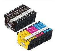 Paeolos T1295 Multipack Ink Cartridges T1291 T1292 T1293 T1294 Compatible for Epson Stylus SX535WD Ink Cartridges Stylus SX425W SX445W SX235W SX535WD WF 3520 (8Black 3Cyan 3Magenta 3Yellow)