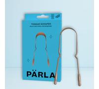 PÄRLA Copper Tongue Scraper for Adults - Durable Metal Tongue Scraper for Fresh Breath & Oral Hygiene - Dental Scraper, Self Care Tool for Mouth Cleaning & Travel Kits