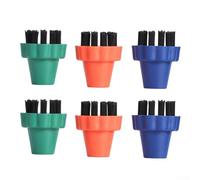 PAEU0296 3-Pack Nylon Bristle Brushes for Vaporetto Lecoaspira Unico, Color-Coded Cleaning Tools for Pro 90 Turbo for Eco Pro 3.0 Classic 65 55