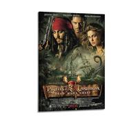 PAEVDIN Movie Poster Pirates of The Caribbean 2 Dead Man's Chest Poster Decorative Painting Canvas Wall Posters And Art Picture Print Modern Family Bedroom Decor Posters 08x12inch(20x30cm)