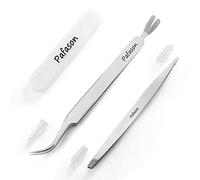 PAFASON Premium Tick Removal Tweezer Set, Dual-Headed, Multi-Functional Stainless Steel Twister Remover for Dogs, Cats, Humans, Storage Case