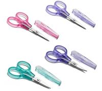 PAFASON Sharpest & Precise Embroidery Scissor Set 4 PC Curved Straight for Quilting Sewing Knitting Crafting Cross Stitch Crochet Thread Yarn Paper Fabric Detail Cutting Stainless Steel Safety Case