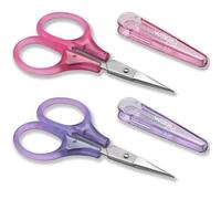 PAFASON Small Stainless Steel Precise Embroidery Scrapbooking Quilting Crafting Sewing Thread Yarn Fabric Cross Stitch Crochet Knitting Detail Cutting Travel Scissors with Safe Cap n TSA Complied