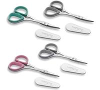 PAFASON Small Travel Sewing Scissors Set Curved Straight Tip All Purpose for Quilting Embroidery Knitting Crafting Cross Stitch Crochet Thread Yarn Paper Fabric Detail Multipurpose Cutting Safety Case