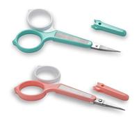 PAFASON Stainless Steel Curved and Straight Beauty Cosmetic Eyebrow Grooming Scissor Set with Safety Cap for Trimming Shaping Eyelash Extensions