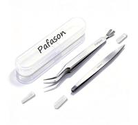 PAFASON Tick Removal Tweezer Twister Tool Dual-Headed Set for Dogs Cats Humans Plastic Case for Safe Storage and Easy Carrying Multi-Functional Stainless Steel Safe Tick Removal Tool for Human & Pets