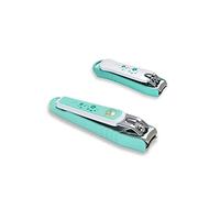 PAFASON Ultra Sharp Nail Clipper Set, 2 Pack Fingernail and Toenail Trimmer Cutter, Stainless Steel, Curved Blade, Sturdy, Nail Catcher, Nail Files for Men and Women